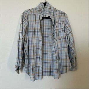 Plaid Button-Up Shirt